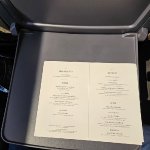 Rocky Mountaineer menu (one day)